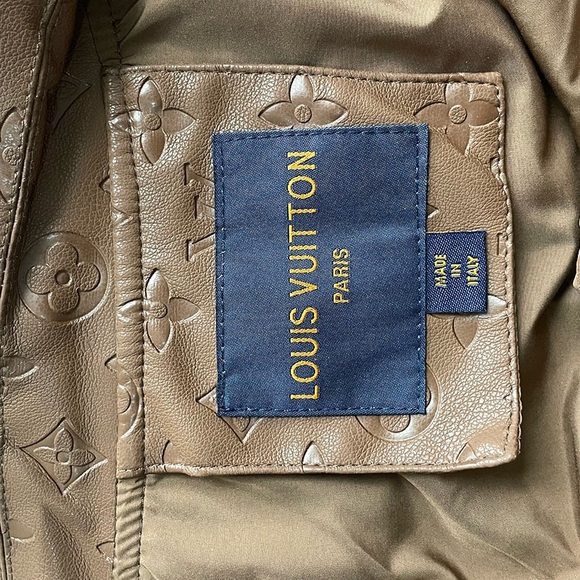 Louis Vuitton Brown Lapel Leather Jacket - Picture 5 of 7